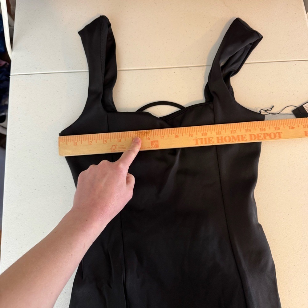 TA3 Squarey Pencil Dress Sleeveless Shaping Corset Black large regular long nwt - Picture 3 of 5